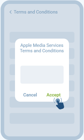 Accept the Apple Media Services Terms and Conditions
