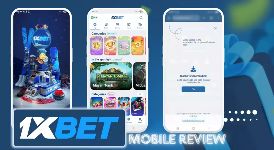 1xBet mobile app overview for Android APK and iOS